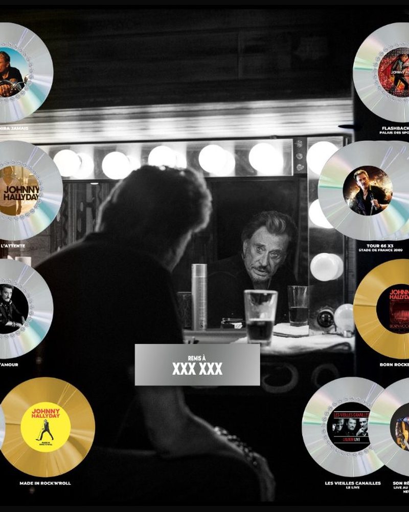 Disque d'or XXL Johnny Hallyday — gravé à votre nom