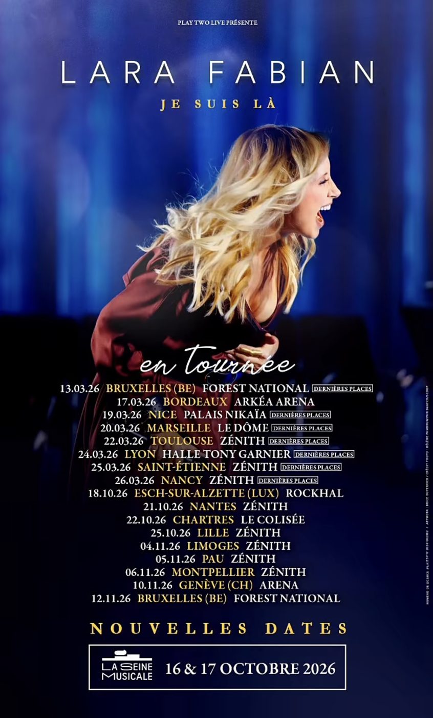 Pack VIP — Lara Fabian « Je suis là Tour »